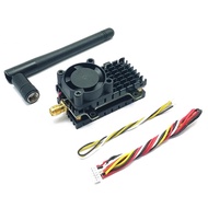 48CH 5.8Ghz 2W 2000MW FPV VTX เครื่องส่งสัญญานภาพจากกล้องไปยังอุปกรณ์พกพาแบบไร้สายพร้อมพัดลมทำความเย