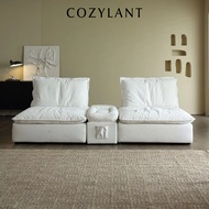 Cozylant Chime Fabric Sofa / Push Back Sofa / Modular Sofa / White Black / Adjustable Backrest