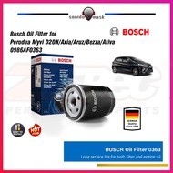 Bosch Oil Filter for Perodua Myvi D20N/Axia/Aruz/Bezza/Ativa 0986AF0363