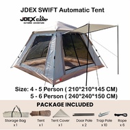 JDEX 4-5 Person Khemah Camping Tent Waterproof Double Layer Camping Tent Outdoor Camping Equipment K