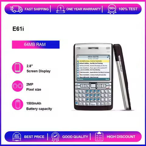 Unlocked Refurbished E61i 2MP 2G/3G GSM 900 / 1800 1500mAh Phone Russian Arabic Hebrew Keyboard