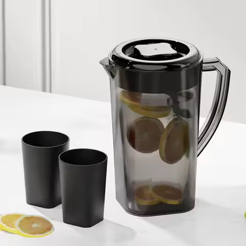1.3/2.2/3L Cold Water Kettle Home Heat Resistant Fall-resistant Pitcher Plastic High Capacity Juice 