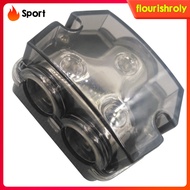 [Flourish] 2-Way Power /Ground Wire Distribution, 0-Gauge*1 Inputs 0-Gauge*2 Outputs