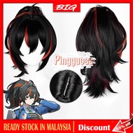 Zenless Zone Zero Zhu Yuan Cosplay Wigs 33cm Long Ponytail Heat Resistant Synthetic Hair