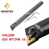 S32 MTJNR 16 Holder Bubut Insert TNMG 16 Pahat Boring Kanan Dalam