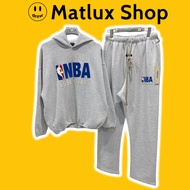 [BEST QUALITY] High QUALITY FEAR OF GOD ESSENTIALS NBA Light Heather fleece Set, FOG rubber printed 