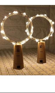 LED電池瓶塞銅綫燈串酒塞酒瓶燈房間裝飾照片牆ins裝飾彩燈户外滿天星1.4m米15燈1盒12個 white light 白