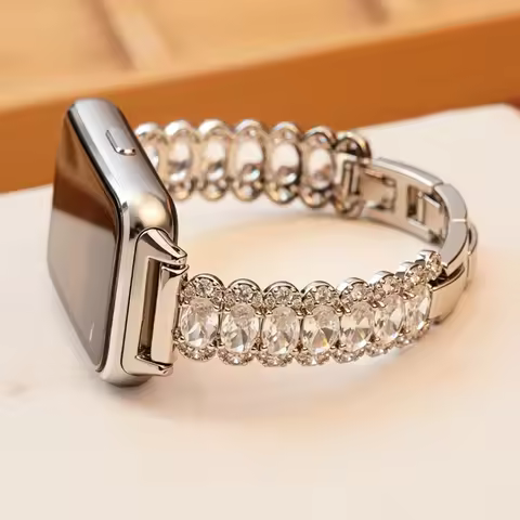 Diamond metal bracelet strap suitable for HUAWEI Watch Fit3/Fit4 straps and HUAWEI Band 8/9/10NFC ha