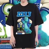 Mr.Q Monsters Inc. T-Shirt Disney Animation Printing Summer Soft Breathable Hundred Fashion Style S-