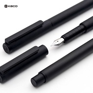 KACO ปากกาหมึกซึม หัวคอแร้ง สีดำ รูปทรงเรียบหรู พกพาสะดวก พร้อมกล่องเก็บปากกา วัสดุดี รุ่น TUBE F NIB BLACK Fountain Pen