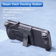 Hagibis Steam Deck Docking Station SteamDeck TV Base Stand 4 in 1 Dock Stand Hub USB C to 4K60Hz HDMI-compatible PD100W Full Speed Charging Base Type-c Charger Travel Dock For Steamdeck Game Console Switch NS V1 V2 OLED