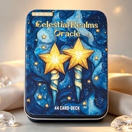 Celestial Realms Oracle Deck 11.5*8cm | 44 Cards with Guidebook in Metal Tin Box, Cosmic Celestial T