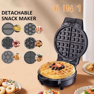 Foreign Trade Exchange Plate Breakfast Maker 6in1 Donut Waffle Maker Biscuit Maker Ball Maker Pizza 