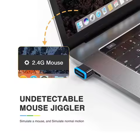 Seenda DK16 Mouse Jiggler Undetectable Mouse Mover Shaker Simulate Mice Driver-Free Keeps Computer P