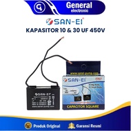 Capacitor 10/30 uf 450v SAN EI - Capacitor San-ei 10/30 uf 450 VOLT - Water Pump Capacitor