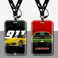 lanyard card holder lanyard card 9.11 Cool Car Logo Card Holder Bus Card Meal Card Access Control Ca