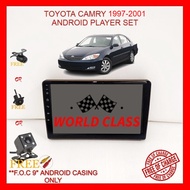 TOYOTA CAMRY 1997-2001 ANDROID 9" IPS PLAYER 2.5D WITH ( F.O.C ANDROID PLAYER CASING)