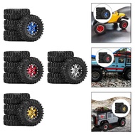 [mfnpqcn] 4 Wheels Tires Replace Parts High Supplies Lightweight DIY Accessory for 1:18 -18 SCX24