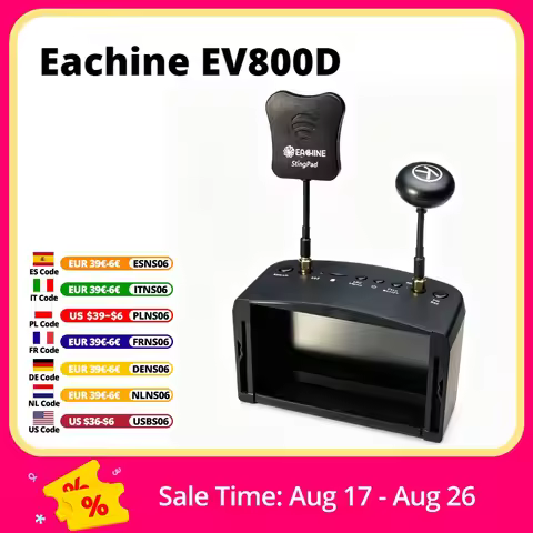 Eachine EV800D 5.8G 40CH 5 Inch 800*480 Video Headset HD DVR Diversity FPV Goggles