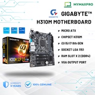 NEW GIGABYTE H310M DS2 2.0 Micro ATX Motherboard LGA1151 rev 1.0 & Heatsink Fan + i3/i5/i7 8th Gen P