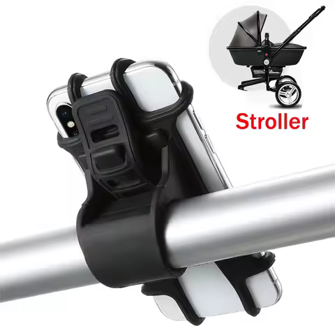 vvocc iBaby Stroller Accessories Universal stroller Silicone Phone Holder Mobile Phone Holder for pr