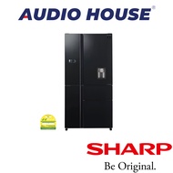 SHARP SJ-FX660W-BK 650L 5 DOOR FRIDGE WITH WATER DISPENSER COLOUR: BLACK ENERGY LABEL: 2 TICKS DIMENSION: W908xD796xH1850MM 2 YEARS WARRANTY BY SHARP