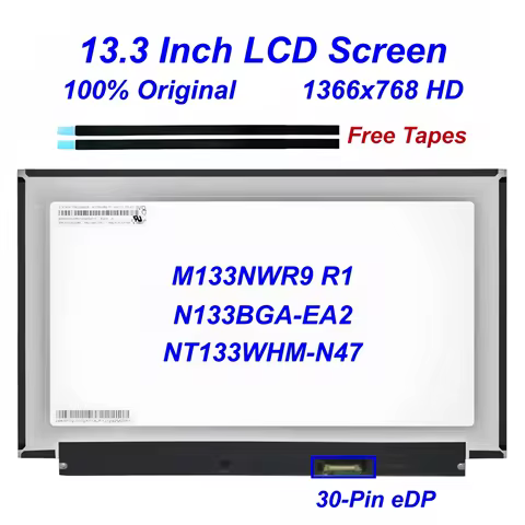 13.3 Inch For Lenovo ThinkPad X13 X390 X395 L13 Gen 2 Laptop LCD Screen M133NWR9 R1 NT133WHM-N47 N13
