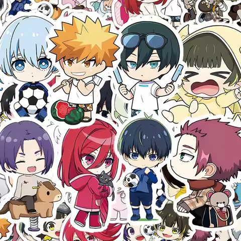 10/30/50pcs Cute Blue Lock Anime Stickers Kawaii Isagi Yoichi Cartoon Sticker Skateboard Notebook Ph