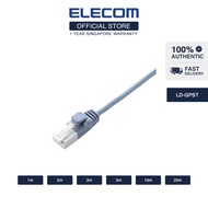 ELECOM 'SLIM CAT 6 CABLE' Cat 6 RJ-45 Ethernet Lan Network Cable / 6 Lengths / 1m,2m,3m,5m,10m,20m