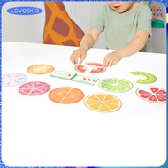 [Lovoski3] Fruit Fractions for Kids Math Manipulatives Learning Activities Math Games