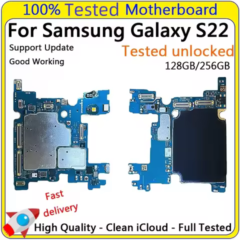 Fully Tested A+ Motherboard For Samsung Galaxy S22 5G S901B S901U 128GB 256GB Logic Board With Full 