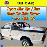 (BULL T LOCK) Toyota Hilux Vigo Revo Rocco Rogue SINGLE CAB Bull Manual Roller Shutter Lid Up Rear T