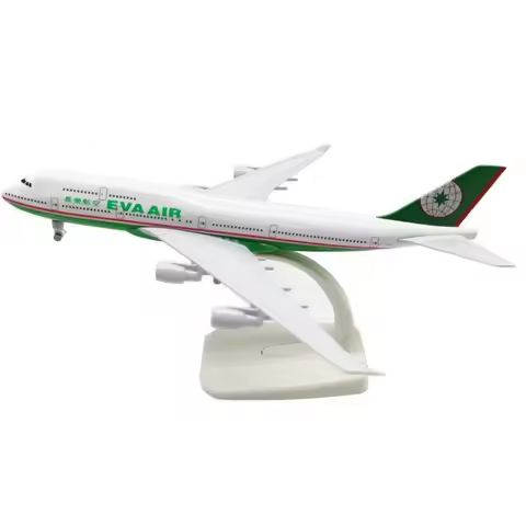 B747 Eva Air Airways Toys 1/300 Scale Airplane Miniatures 20cm Diecast Metal Plane Model Kit With St