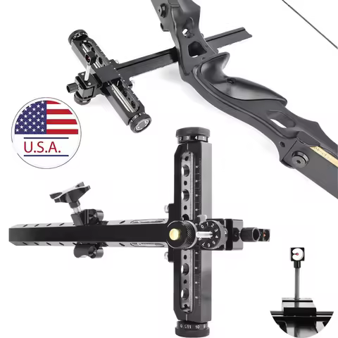 Bow Sight Recurve Aluminum Alloy Single Pin Right Hand Adjustable for Archery Hunting Target Shootin