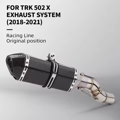 For Benelli TRK502X TRK 502X 2018-2021 Motorcycle Exhaust 51MM Motorcycle Bike Muffler with Slip on 