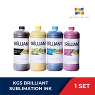 KGS Sublimation Ink Brilliant 1 Liter CMYK for Sublimation Printer