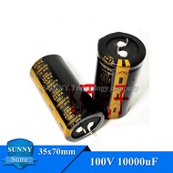 1Pcs Capacitor 100V 10000uF 35x70mm Amplifier audio audio filter capacitor 10000uF 100V