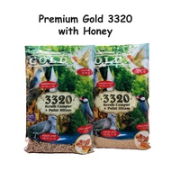 Premium Gold 3320 Bird Food with Honey 1kg | Makanan Burung Sambau Madu 1kg