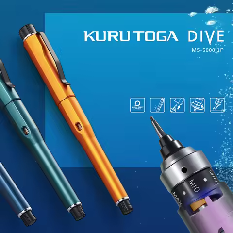 Uni New Mechanical Pencil KuruToga M5-5000 Rotation Core Auto Upgraded Technology Stationery Pencil 