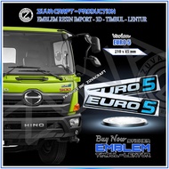 EURO 5 Embossed Sticker EURO Sticker flexible emblem