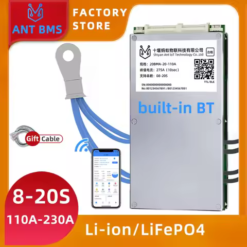 ANT Smart Balance BMS 8S-20S with Built-In Bluetooth 8S 24S 72V 48V 16S 100A 150A 200A 250A 300A NCM