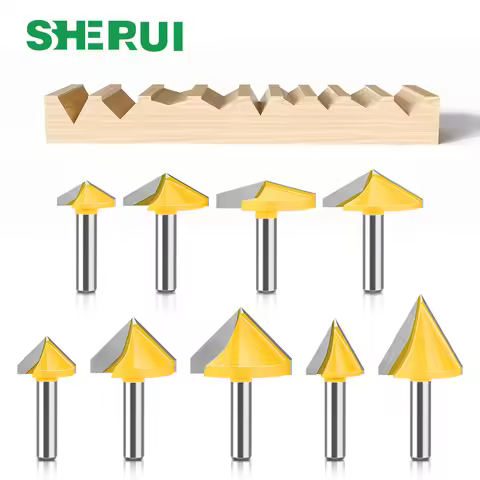8mm 60 Degrees 90 Degrees 120 Degrees 3D Router Bit V-shaped Cutter 3D Milling Cutter Engraving Mach