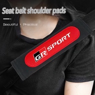 [Comfortable Driving] Toyota Gr Sport Suede Seat Belt Shoulder Pad Car Decoration Accessories For Hilux Innova Corolla Cross Rush Calya Yaris Vios Avanza Raize Veloz Sienta Prius