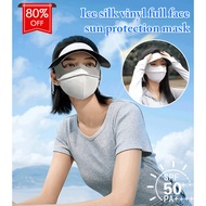 Ice Silk Vinyl Full Face Sunscreen Mask Women's Outdoor Riding Ice Silk Sunscreen Mask UV Mask