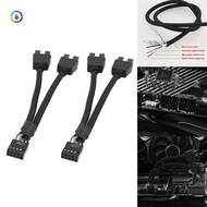 Computer Motherboard USB Extension Cable 9 Pin 1 Female to 2 Male Y Splitter Audio HD Extension Cable for PC DIY