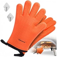 Kitchen perfection Silicone Pizza Oven Gloves -Extreme Heat Resistant Gloves For Outdoor & Indoor Pi