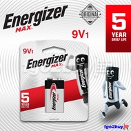 Energizer Max Battery 9V 6LF22 Alkaline Battery 9V1 ( 1pc ) * 100% Original *