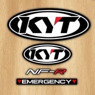 stiker helm KYT STICKER HELMET HALF FACE KYT NFR - Putih