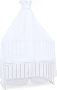 babybay Mosquito Protection and Canopy Pique with Strap Suitable for All Models up to 96 cm in Lengt