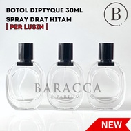 Botol Parfum Diptyque 30ML Drat Hitam - Botol Parfum Oval 30ML -